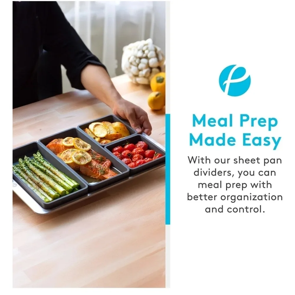 Cheat Sheets - Original Silicone Sheet Pan Dividers For Cooking & Meal Prep